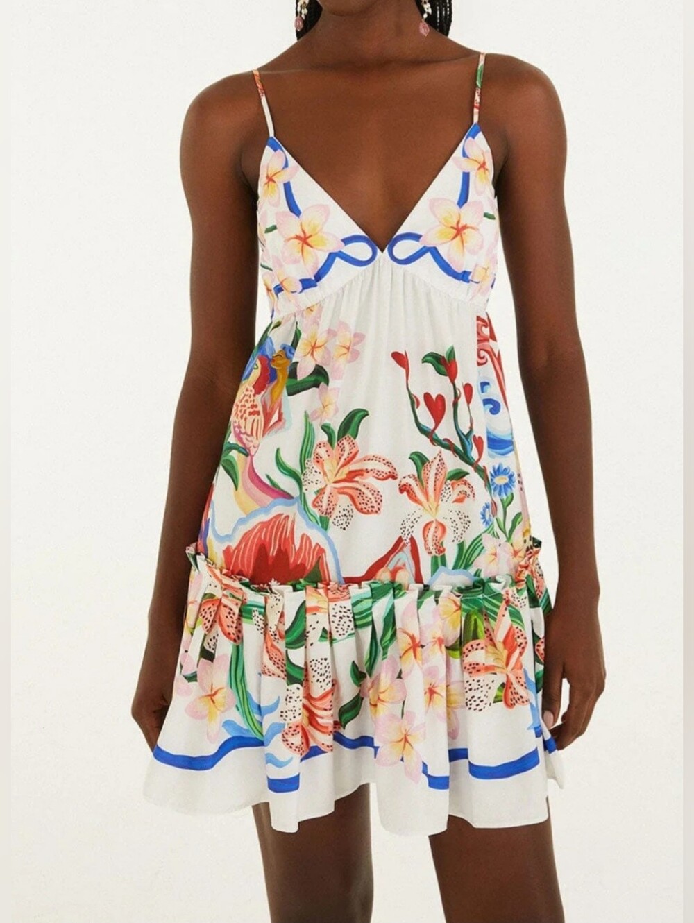 Farm Rio Super Colorful Mini Summer Dress - Picture 2 of 9